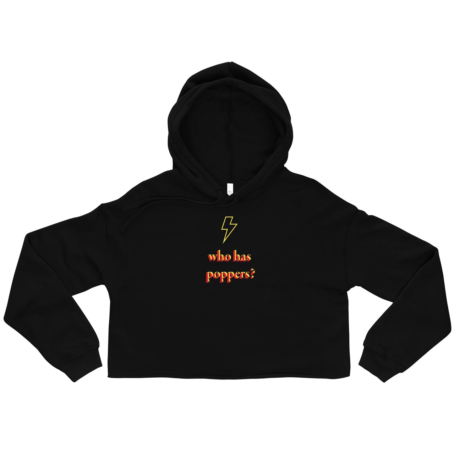 who has poppers (cropped hoodie)