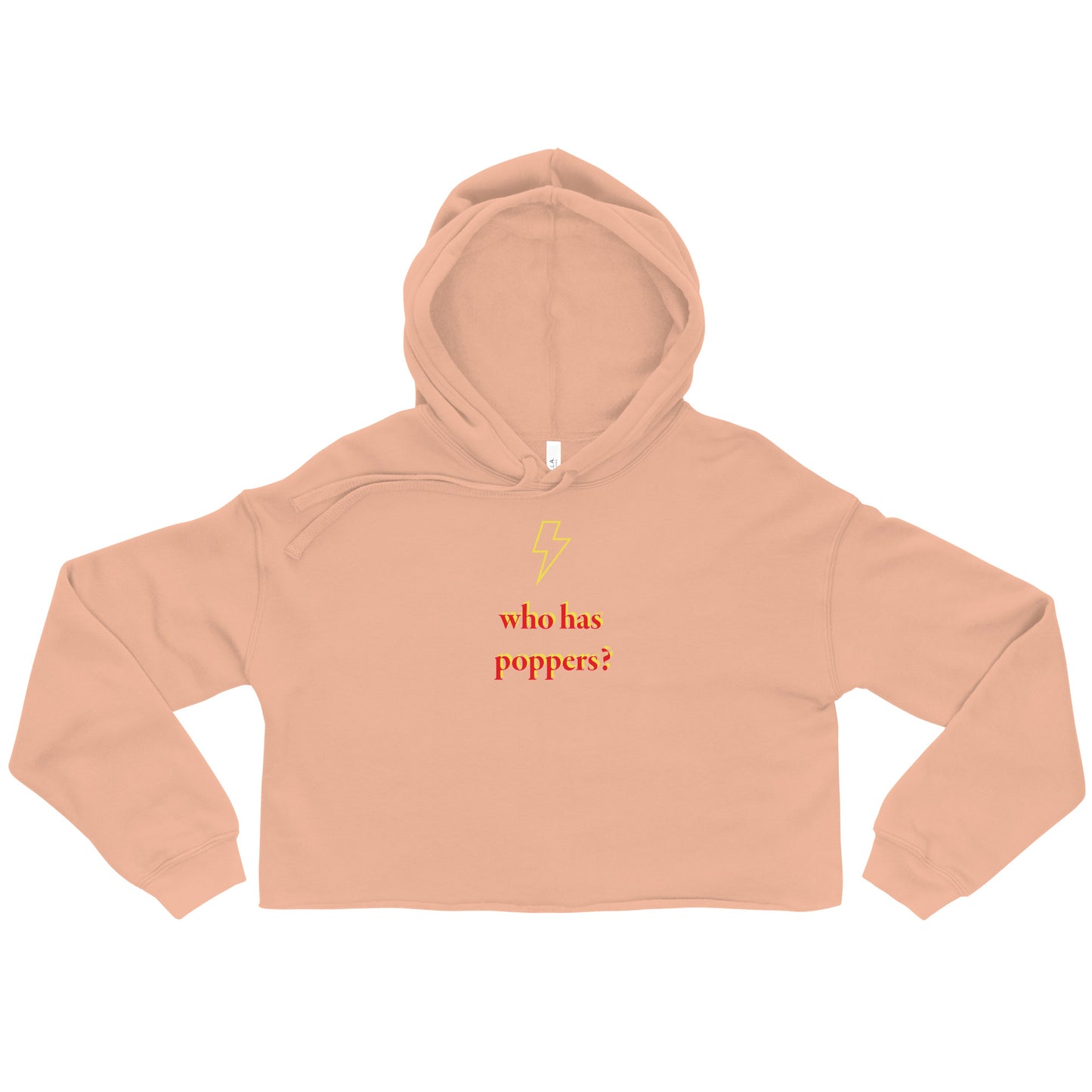 who has poppers (cropped hoodie)